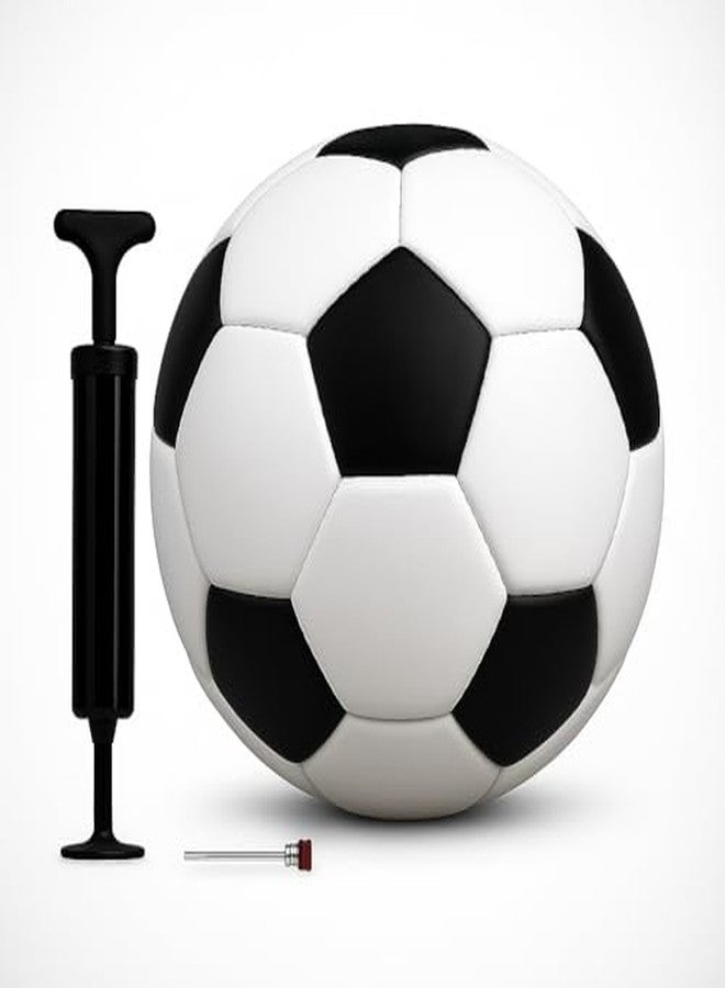 MOSVOLD Football Size 5 for Kids & Adults | Rubberised Waterproof Training & Match Football | Durable All Weather Soccer Ball with Pump & Needle (Multicolor) - Image 1